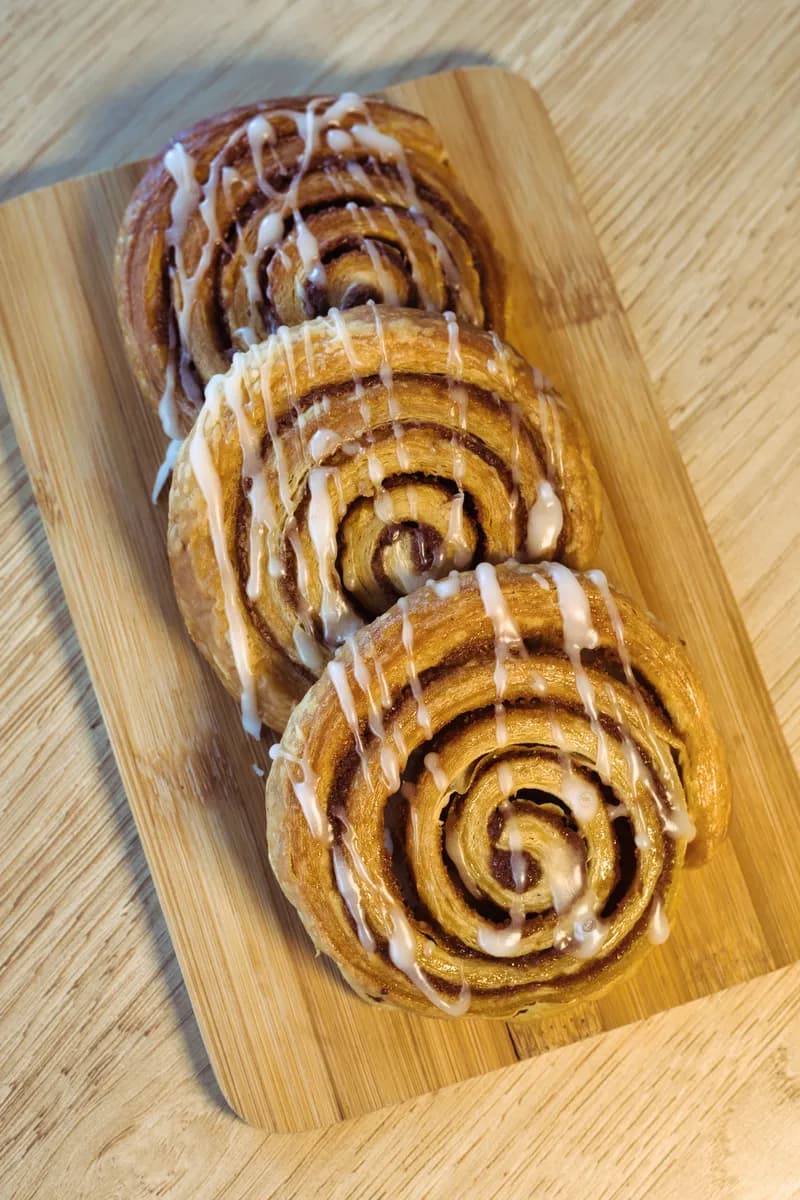 Glazed cinnamon rolls