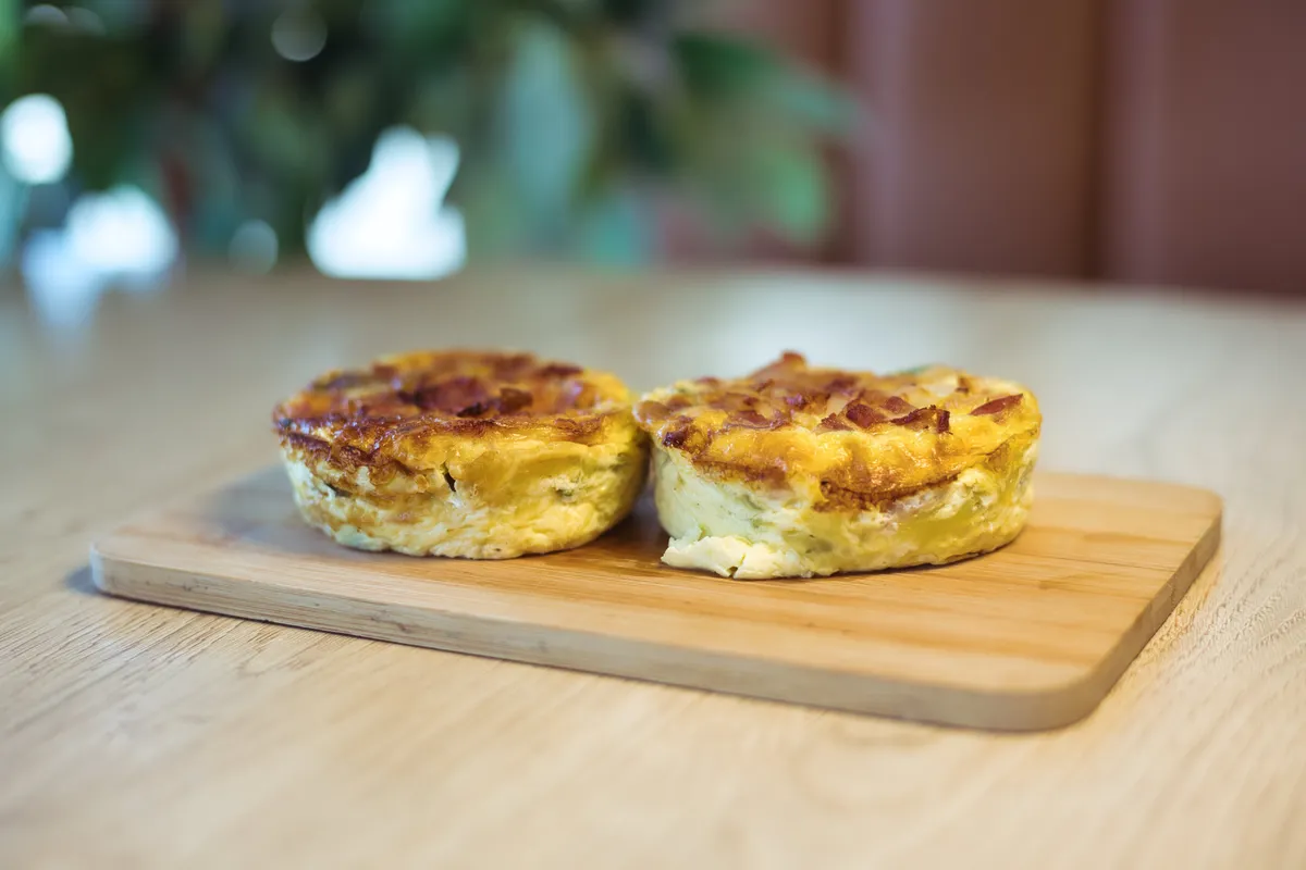 Bacon and cheese quiches